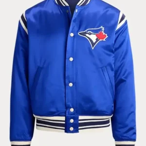Toronto Blue Jays Varsity Bomber Jacket Front Look