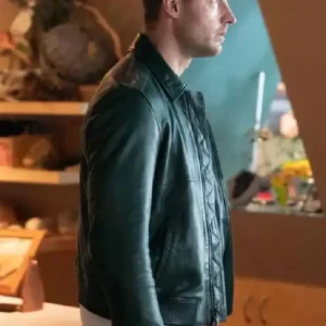 Tracker S03 Colter Justin Hartley Leather Jacket Side Look