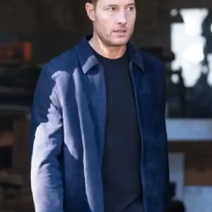 Tracker S03 Justin Hartley Blue Suede Jacket