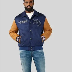 True Religion Serpent Logo Bomber Jacket