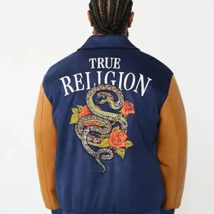 True Religion Serpent Logo Bomber Jacket for mens