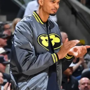 Victor Wembanyama Portland Satin Varsity Jacket