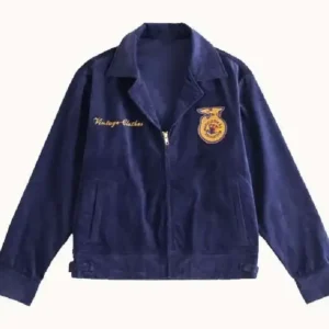 Vintage Blue Corduroy FFA Jacket