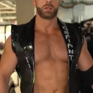 WrestleMania 42 LA Knight Black Leather Vest