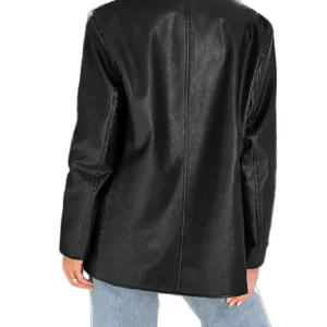 XO Kitty S03 Kitty Black Leather Blazer On Sale