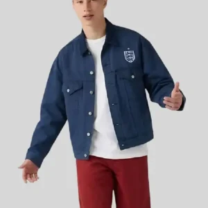 2026 Levi’s England Football Type Iii Blue Denim Trucker Jacket