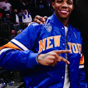 A Boogie Wit Da Hoodie New York Knicks Ewing 33 Bomber Jacket