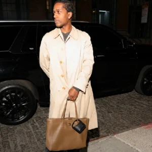 A$AP Rocky Birthday Celebration 2026 Beige Wool Long Coat