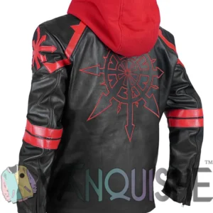 Acosta Warhammer 40000 Chaos Leather Jacket Back Look