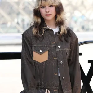 Alysa Liu Paris Fashion Week 2026 Louis Vuitton Black Denim Jacket For Men and Women