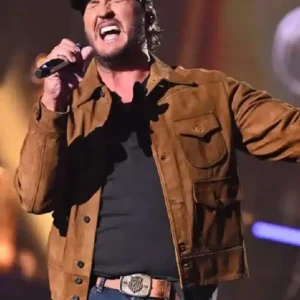 American Idol 2026 Luke Bryan Brown Suede Jacket