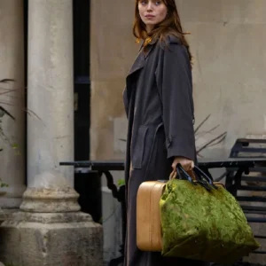 Bella Maclean TV Series Rivals S02 Taggie O Hara Dark Grey Trench Coat