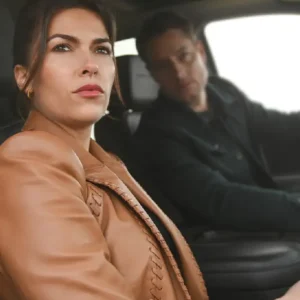 Billie Matalon TV Series Tracker S03 Sofia Pernas Leather Jacket For Women