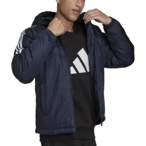 Buy Adidas Essentials Insulated Blue Hooded Jacket For Men