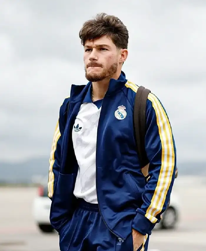Real Madrid Adidas Navy Blue Track Jacket - For Sale