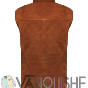 Buy Brown Suede Fur Vest