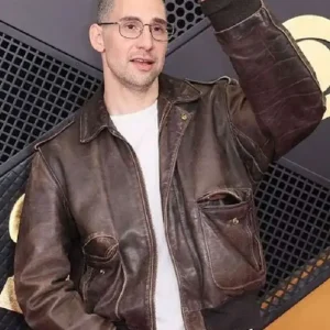 Buy Jack Antonoff The 68th Annual Grammy Awards Brown Leather Jacket For Men and Women