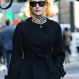 Buy Jessica Chastain NYC 2026 Black Belted Trench 2026 Coat For Women