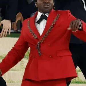 Alternative view of Met Gala Joshua Henry 2026 Red Suit
