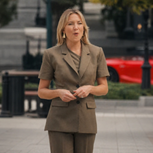 Buy Kate Hudson TV Series Running Point Brown Half Sleeve Blazer