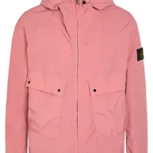 Buy Lamine Yamal Stone Island Pink Hooded Poplin Jacket For Men and Women