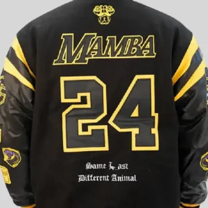 Buy Los Angeles Lakers Kobe Bryant MAMBA Collage Legends Black Varsity Letterman Jacket