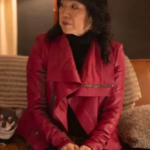 Buy Margaret Cho TV Series Will Trent 2026 Dr. Roach Red Leather Jacket For Women