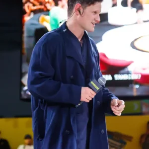 Buy Matt Smith CCXP Mexico 2026 Blue Wool Trench Coat For Men
