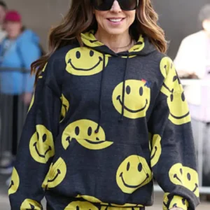 Buy Melanie C London May 2026 leaving BBC Radio 2 Charcoal Grey Face Print Pullover Hoodie For Men and Women