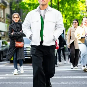 NYC 2026 Rami Malek White Jacket - For Sale