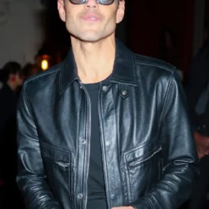 Alternative view of Met Gala NYC 2026 After Party Rami Malek Leather Jacket