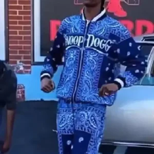 Buy Snoop Dogg Parking Lot 2026 Movie Blue Paisley Bandana Tracksuit For Men and Women