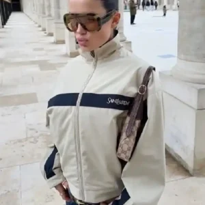 Buy YSL Saint Laurent Windbreaker Beige Jacket For Men and Women