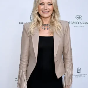 Calamigos Ranch Celebration Malin Åkerman Fringe Blazer
