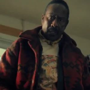 Clarke Peters 2026 TV Series The Boroughs S01 Art Daniels Red and Black Wool Shacket For Men and Women
