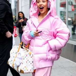 Doja Cat Pink Puffer Hoodie