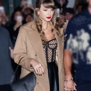 Double Date Night Taylor Swift Brown Coat