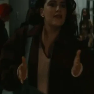 Ella Bright 2026 TV Series Off Campus S01 Hannah Wells Brown Suede Leather Jacket