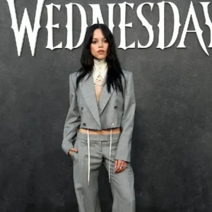 Emmys FYSEE Event 2026 Jenna Ortega Grey Jacket