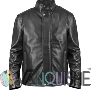 Ethan Hunt Mission Impossible 05 Black Leather Jacket Front