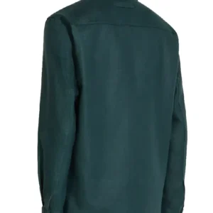 Evan Peters Upfront Event New York 2026 Green Jacket