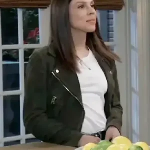 General Hospital Kristina Davis Suede Moto Jacket