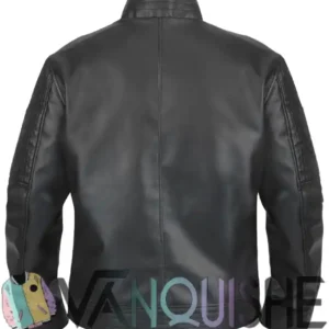 Get Theo James Movie Divergent Four Black Leather Jacket Men