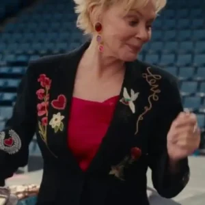 Hacks S05 Jean Smart Black Graphic Blazer
