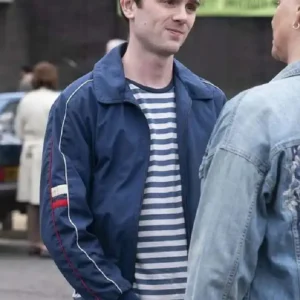 Half Man Mitchell Robertson Blue Bomber Jacket
