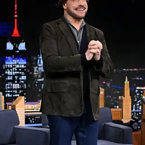 John Travolta The Tonight Show Starring Jimmy Fallon Season 13 Suede Blazer