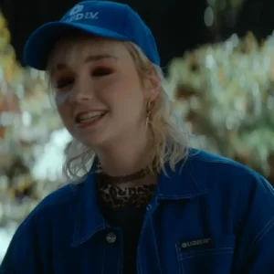 Julia Sarah Stone 2026 TV Series Off Campus S01 Jules Logan Blue Denim Jacket For Men and Women