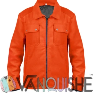 Julien Emily in Paris Orange Wool Jacket Front
