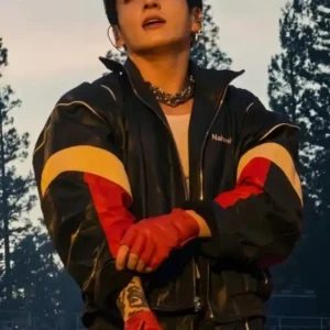 Jungkook BTS Group Member 2026 World Tour Stanford Concert Stadium Black Nahmias Jacket