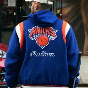 KNICKS THE GARDEN VARSITY JACKET